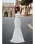 Delicate Mermaid Wedding Dresses with Removable Train 2018 Lace Wedding Gowns with Sash